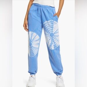 BDG Urban Outfitters Blue and White Tie-Dye Joggers